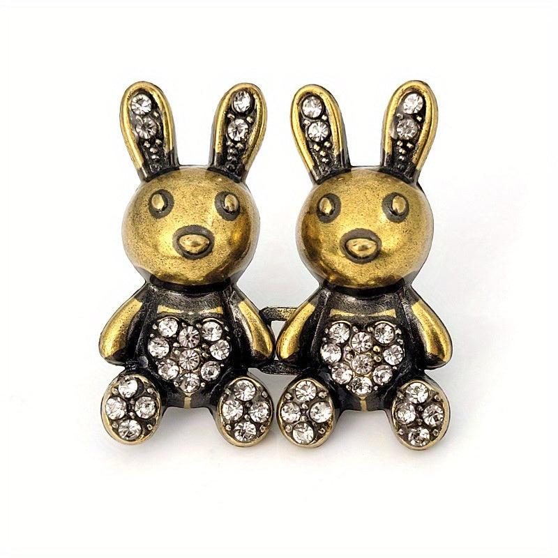 Metal Rabbit Waist Buckle for Jeans Button DIY Clothing Accessory