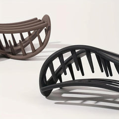 4pcs Solid Matte Banana Hair Claw Non Slip Hair Accessory