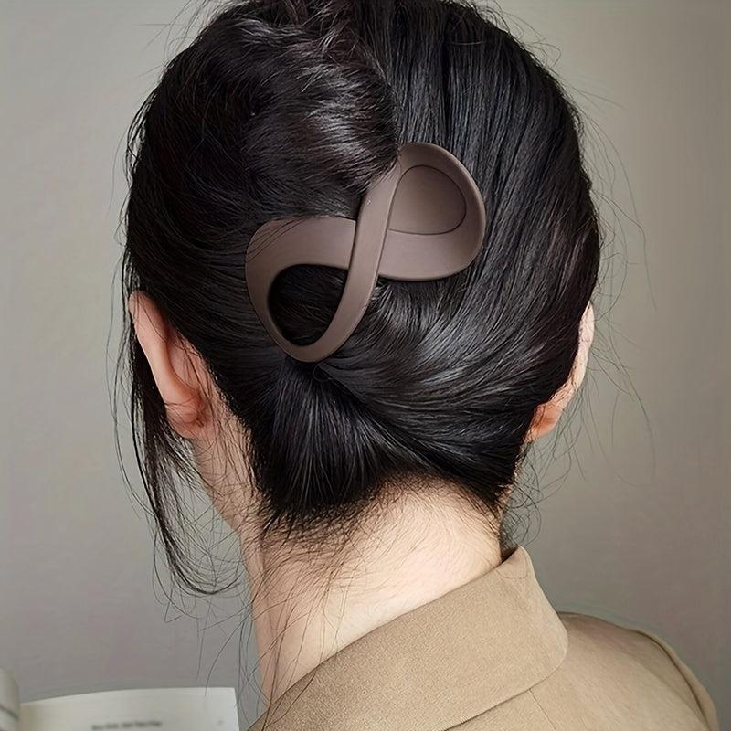 4pcs Solid Matte Banana Hair Claw Non Slip Hair Accessory