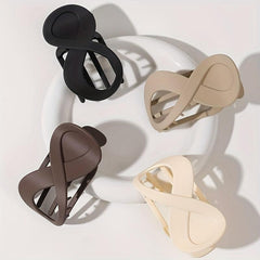 4pcs Solid Matte Banana Hair Claw Non Slip Hair Accessory