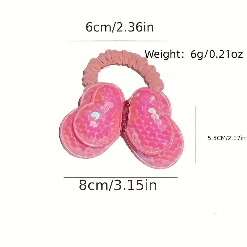Colorful Butterfly Hair Tie Sparkle Hair Rope for Girls