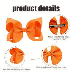 Ribbon Hair Bows Clips Kids Bow Hair Pins