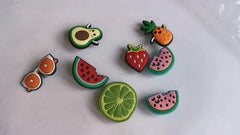 Cartoon PVC Fruit Pattern Shoe Charm Clogs Buckle Sandals Decoration