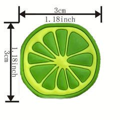 Cartoon PVC Fruit Pattern Shoe Charm Clogs Buckle Sandals Decoration