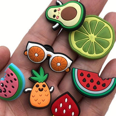 Cartoon PVC Fruit Pattern Shoe Charm Clogs Buckle Sandals Decoration