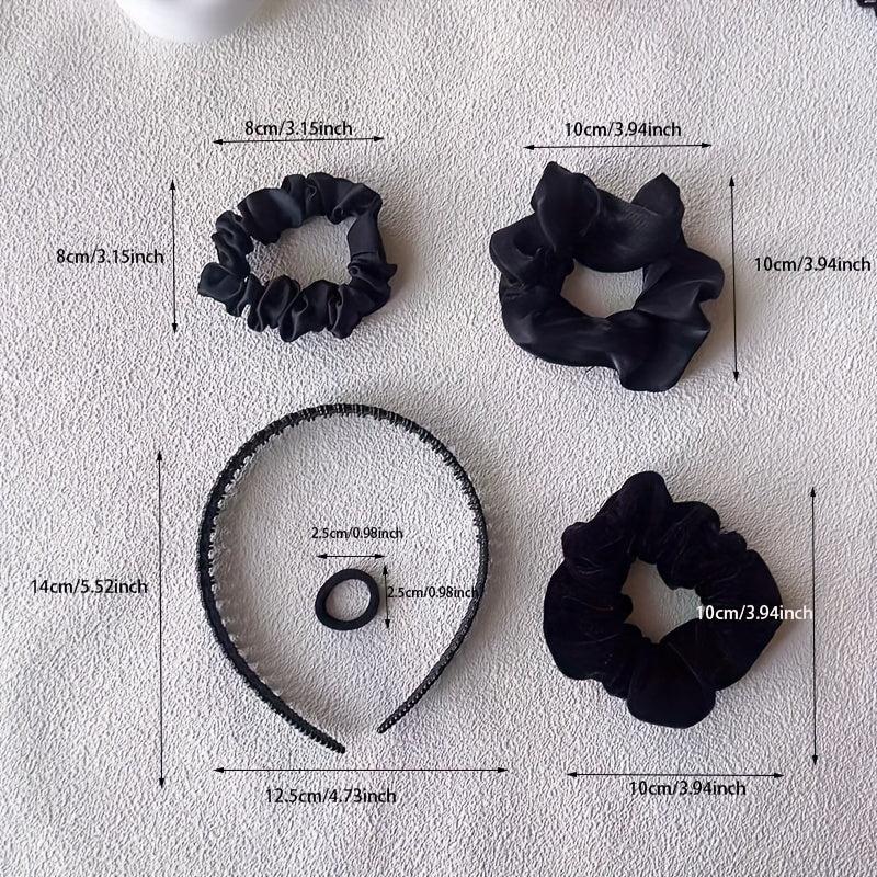 108pcs Hair Accessories Set Velvet Scrunchies Headband Tooth Head Hoop Women