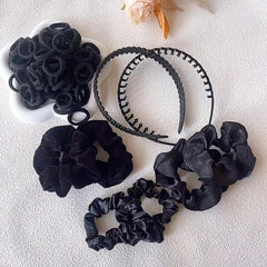 108pcs Hair Accessories Set Velvet Scrunchies Headband Tooth Head Hoop Women