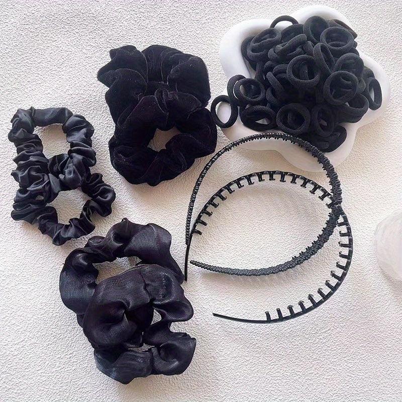 108pcs Hair Accessories Set Velvet Scrunchies Headband Tooth Head Hoop Women