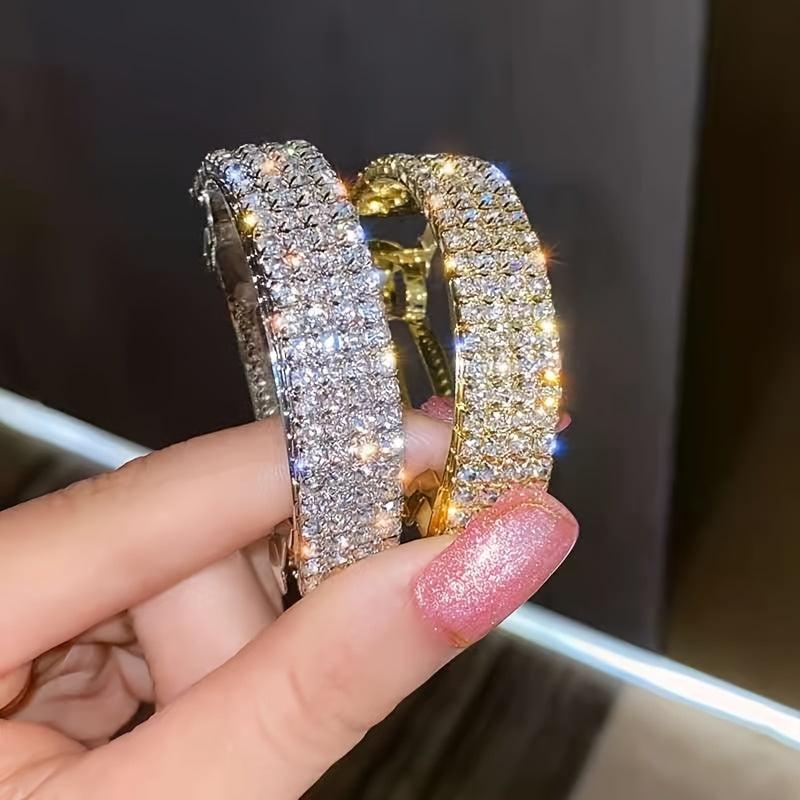 Metal Rhinestone Hair Clips For Women Hair Barrettes Ponytail Clip