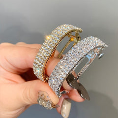 Metal Rhinestone Hair Clips For Women Hair Barrettes Ponytail Clip