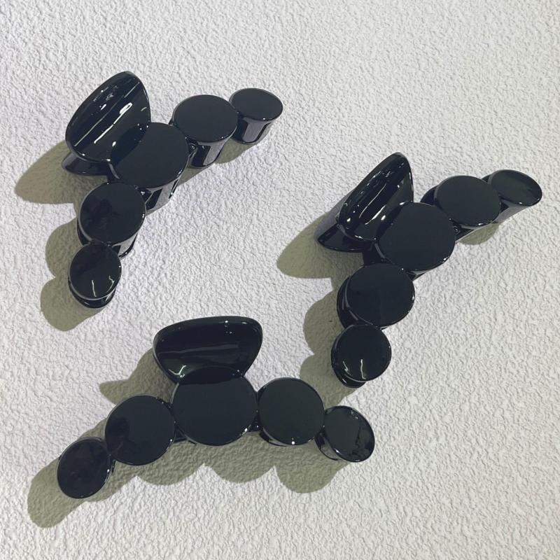 6pcs Large Glossy Hair Claw Clip For Thick Hair