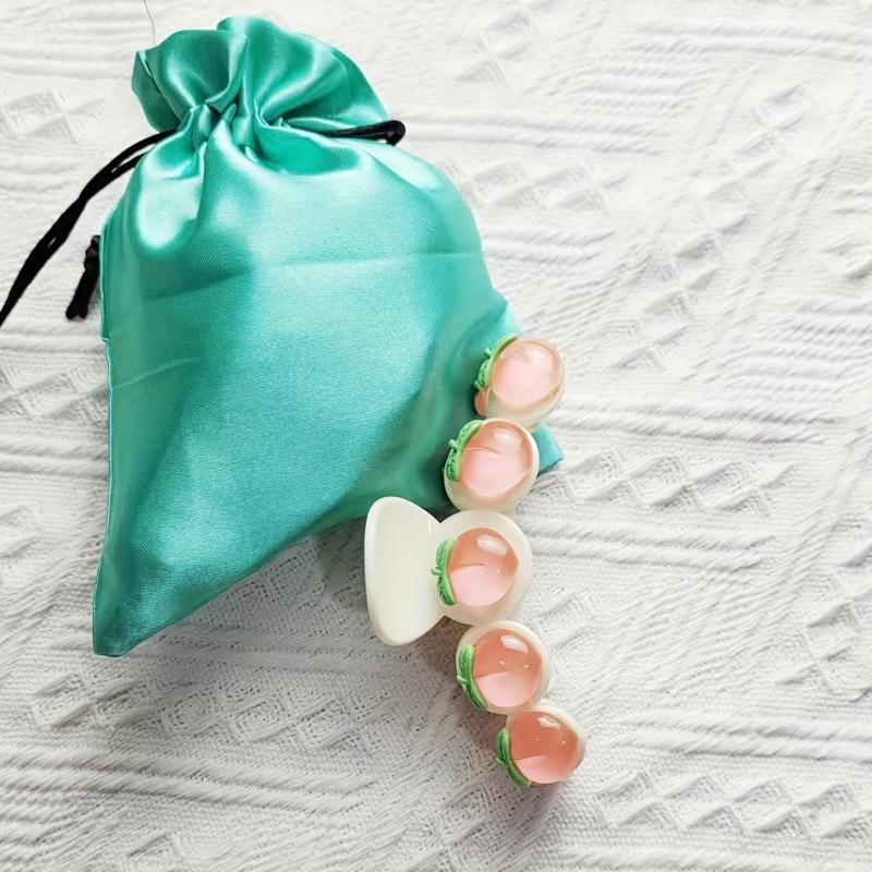 Peach Pattern Hair Claw for Women Girls