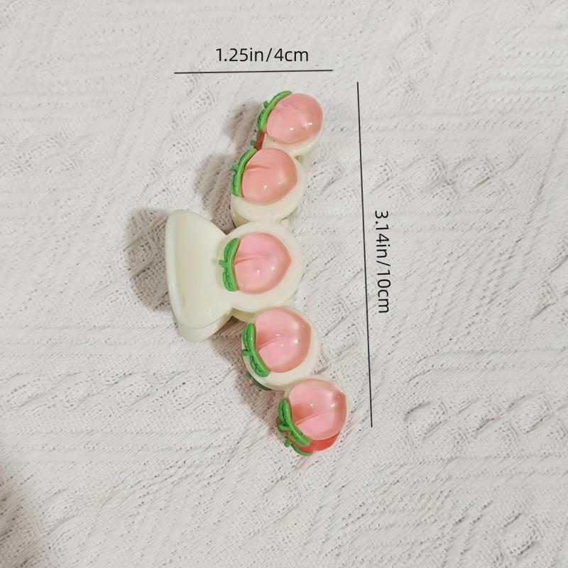 Peach Pattern Hair Claw for Women Girls