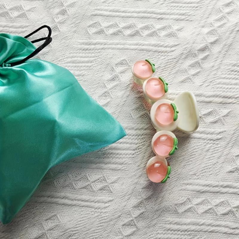 Peach Pattern Hair Claw for Women Girls