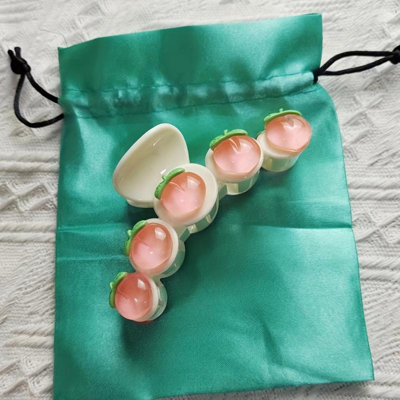 Peach Pattern Hair Claw for Women Girls