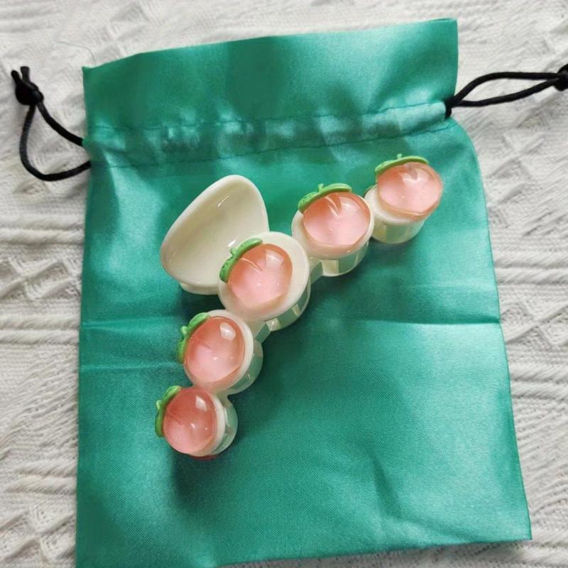 Peach Pattern Hair Claw for Women Girls