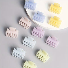 12pcs Small Hair Claw Clip Candy Hair Clip Style Nonslip Shark Clip