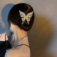 Metal Hair Claw Butterfly Lady Non slip Hollow Shark Claw Thick Hair Accessories
