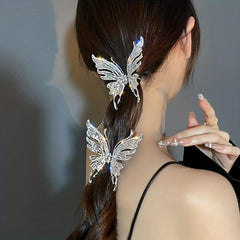 Metal Hair Claw Butterfly Lady Non slip Hollow Shark Claw Thick Hair Accessories