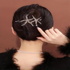 Rhinestone Starfish Hair Clip Elegant Hair Accessories for Women