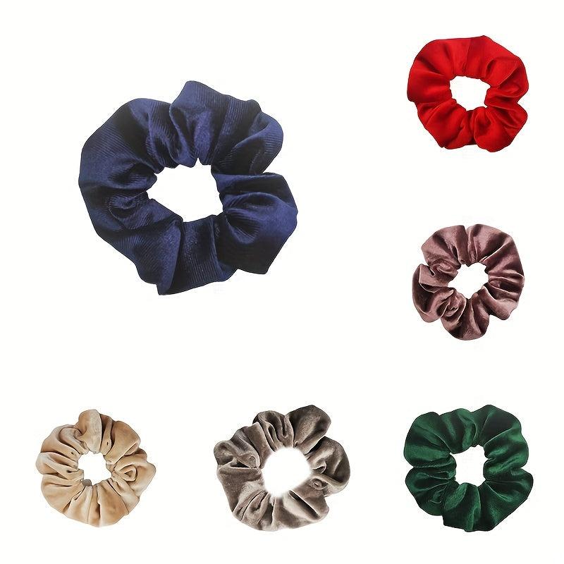 Y2K Women's Velvet Headband Hair Rope Elastic Ponytail Holder