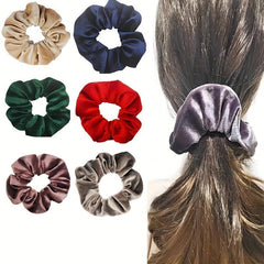 Y2K Women's Velvet Headband Hair Rope Elastic Ponytail Holder
