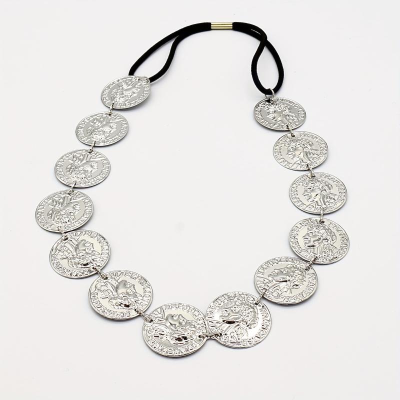 Boho Coin Head Chain Gold Hair Chain Headpieces for Women Girls