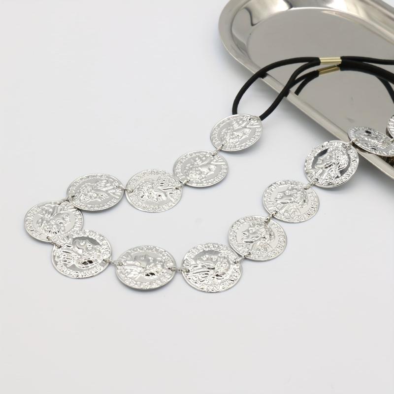 Boho Coin Head Chain Gold Hair Chain Headpieces for Women Girls