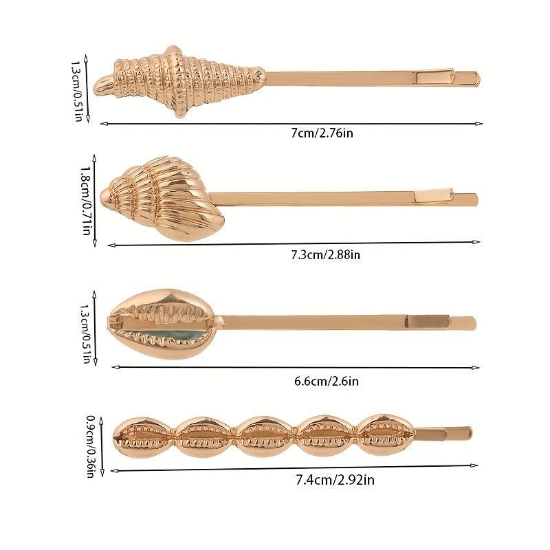 Ocean Metal Hair Pin Shell Shaped Bobby Pin For Girls