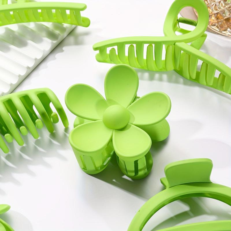 6pcs Nonslip Frosted Hair Claw For Girls and Women