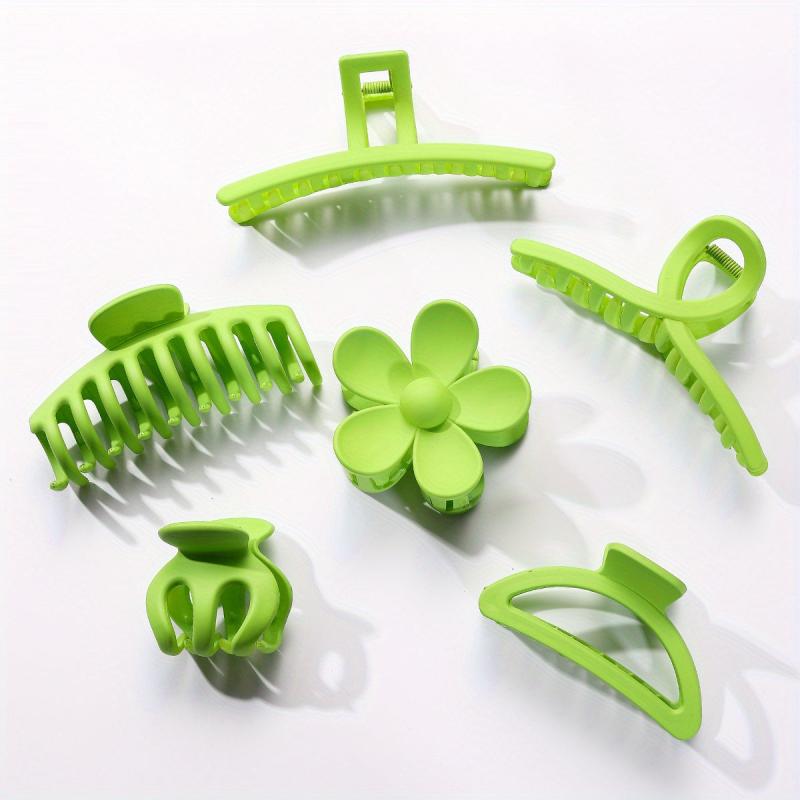6pcs Nonslip Frosted Hair Claw For Girls and Women