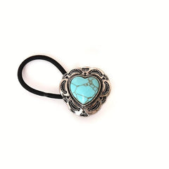 3pcs Turquoise Hair Tie Western Style Hair Rope Ponytail Holder