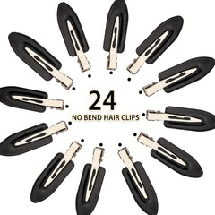 24pcs Duckbill Hair Clips Salon Non Crease Hair Slides Clip
