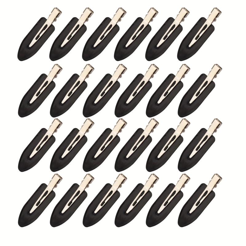 24pcs Duckbill Hair Clips Salon Non Crease Hair Slides Clip