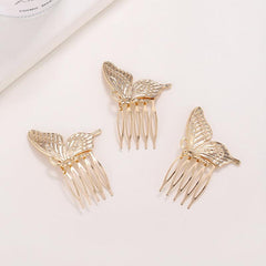 Butterfly Shape Hair Comb Golden Hair Insert Comb Alloy Hair Accessories