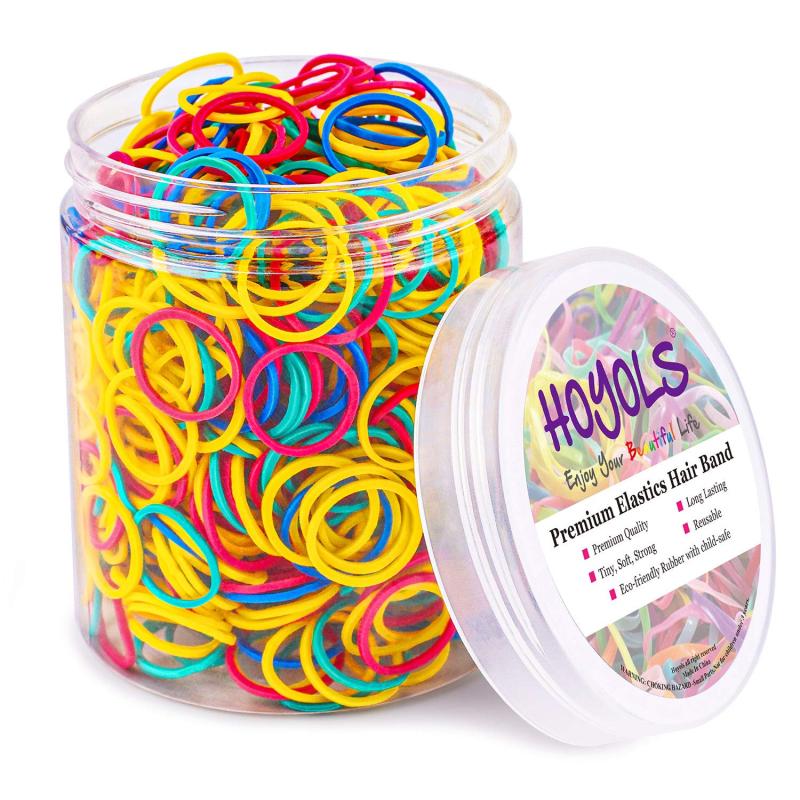 200Pcs High Elastic Hair Tie Ponytail Holder Scunchies Kids Hair Accessories