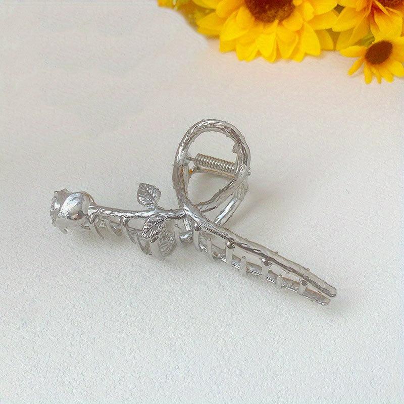 Alloy Rose Hair Claw Strong Hold for Thick Hair Accessories