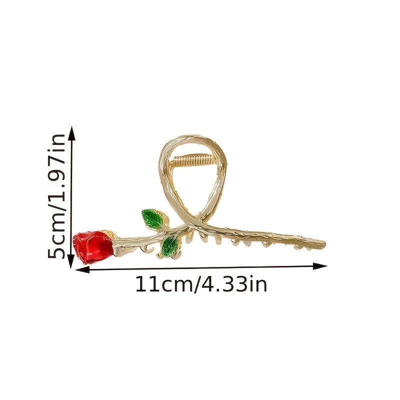 Alloy Rose Hair Claw Strong Hold for Thick Hair Accessories