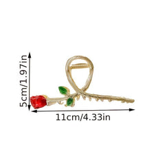 Alloy Rose Hair Claw Strong Hold for Thick Hair Accessories