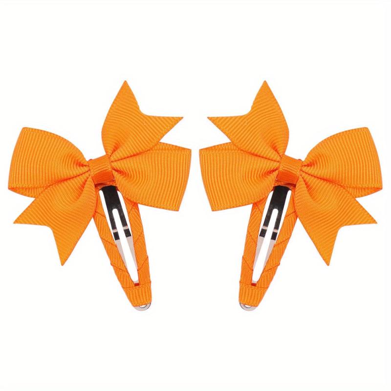 Solid Bow Snap Clip Sweet Hair Clip Style Hair Clip for Side Hair Bang Braids
