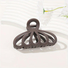 Large Frosted Hair Claw Amber Hair Clip