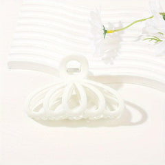 Large Frosted Hair Claw Amber Hair Clip