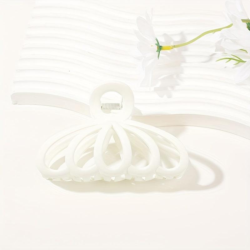 Large Frosted Hair Claw Amber Hair Clip