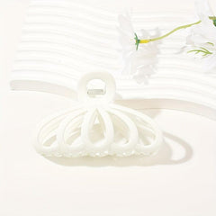 Large Frosted Hair Claw Amber Hair Clip