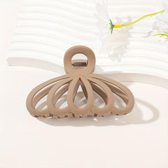 Large Frosted Hair Claw Amber Hair Clip