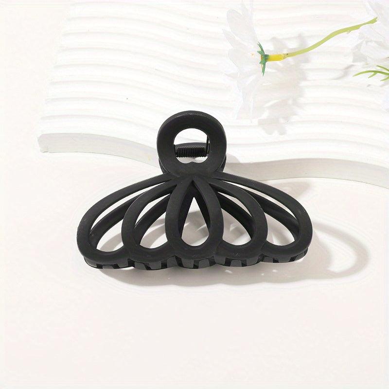 Large Frosted Hair Claw Amber Hair Clip