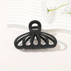 Large Frosted Hair Claw Amber Hair Clip