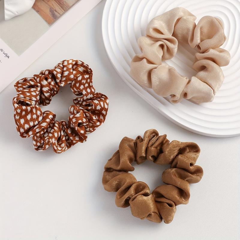 Leopard Pattern Scrunchies Hair Tie Retro Style Hair Rope