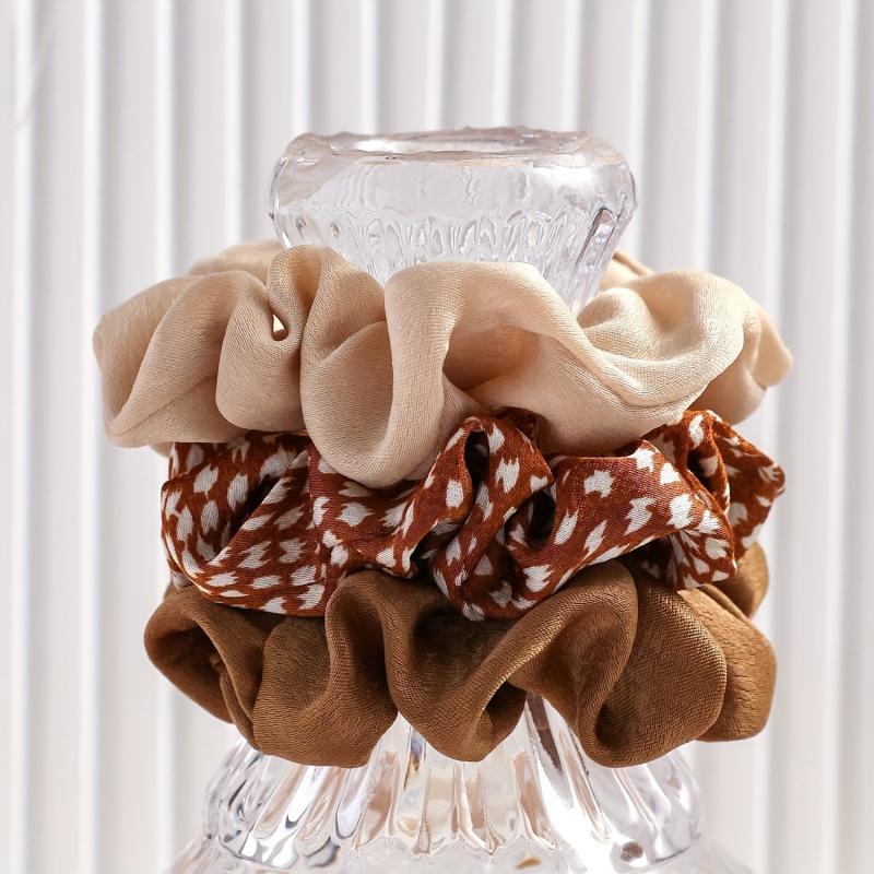 Leopard Pattern Scrunchies Hair Tie Retro Style Hair Rope