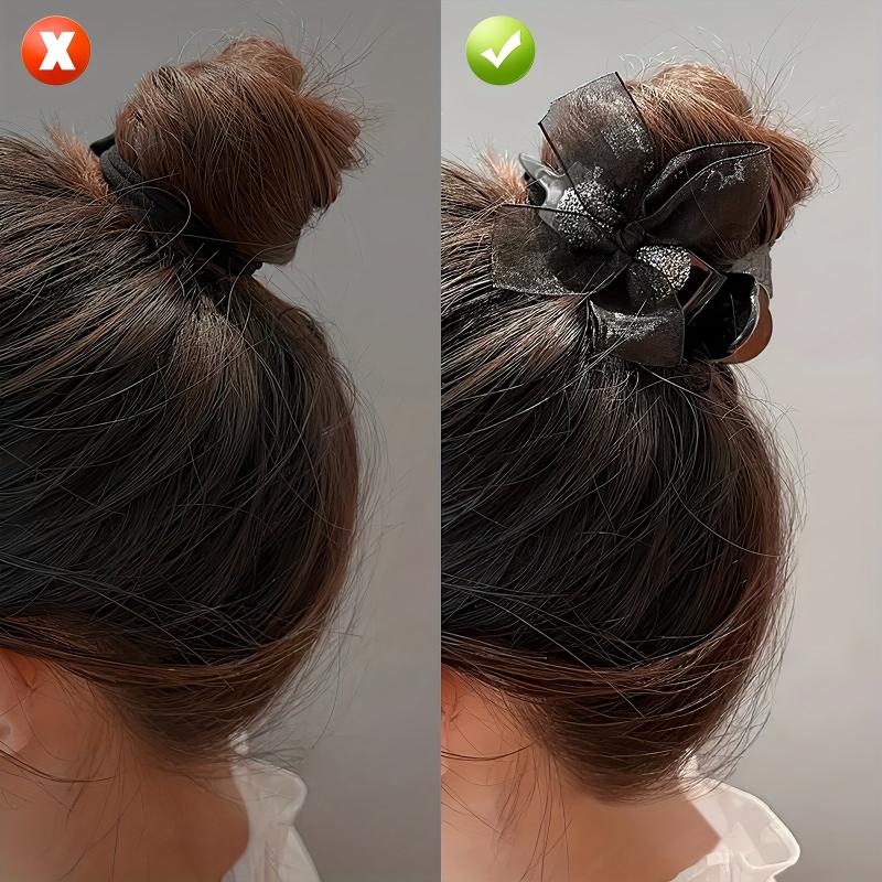 Rhinestone Bow Hair Claw Clip for Women